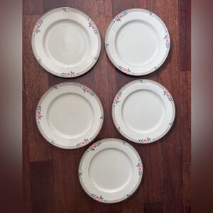 Mikasa Vintage gold trimmed Regency Rose Dinner Plates